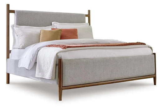 Cama tapizada Lyncott Queen con paneles