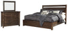 Cama con panel, tocador y espejo Starmore King