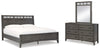 Cama Montillan Queen con panel, cómoda y espejo