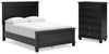 Cama y cómoda de panel completo Lanolee