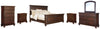 Cama Queen Panel Porter, Cómoda, Espejo, Chifonier y 2 Mesitas de Noche