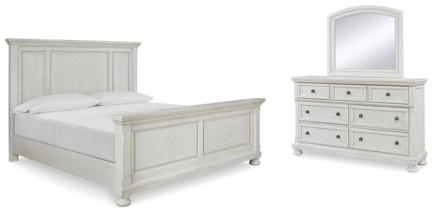 Cama, tocador y espejo Queen Robbinsdale