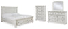Cama con almacenaje Queen, cómoda, espejo y chifonier Robbinsdale