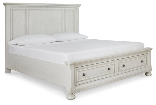 Cama con almacenamiento de paneles King Robbinsdale