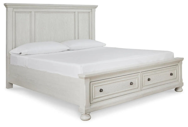 Cama con almacenamiento de paneles King Robbinsdale