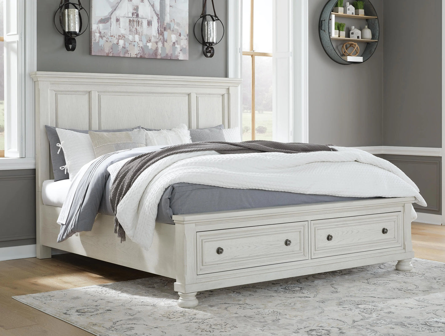 Cama de almacenamiento Robbinsdale Queen con paneles