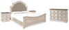 Cama king, cómoda y 2 mesitas de noche Realyn