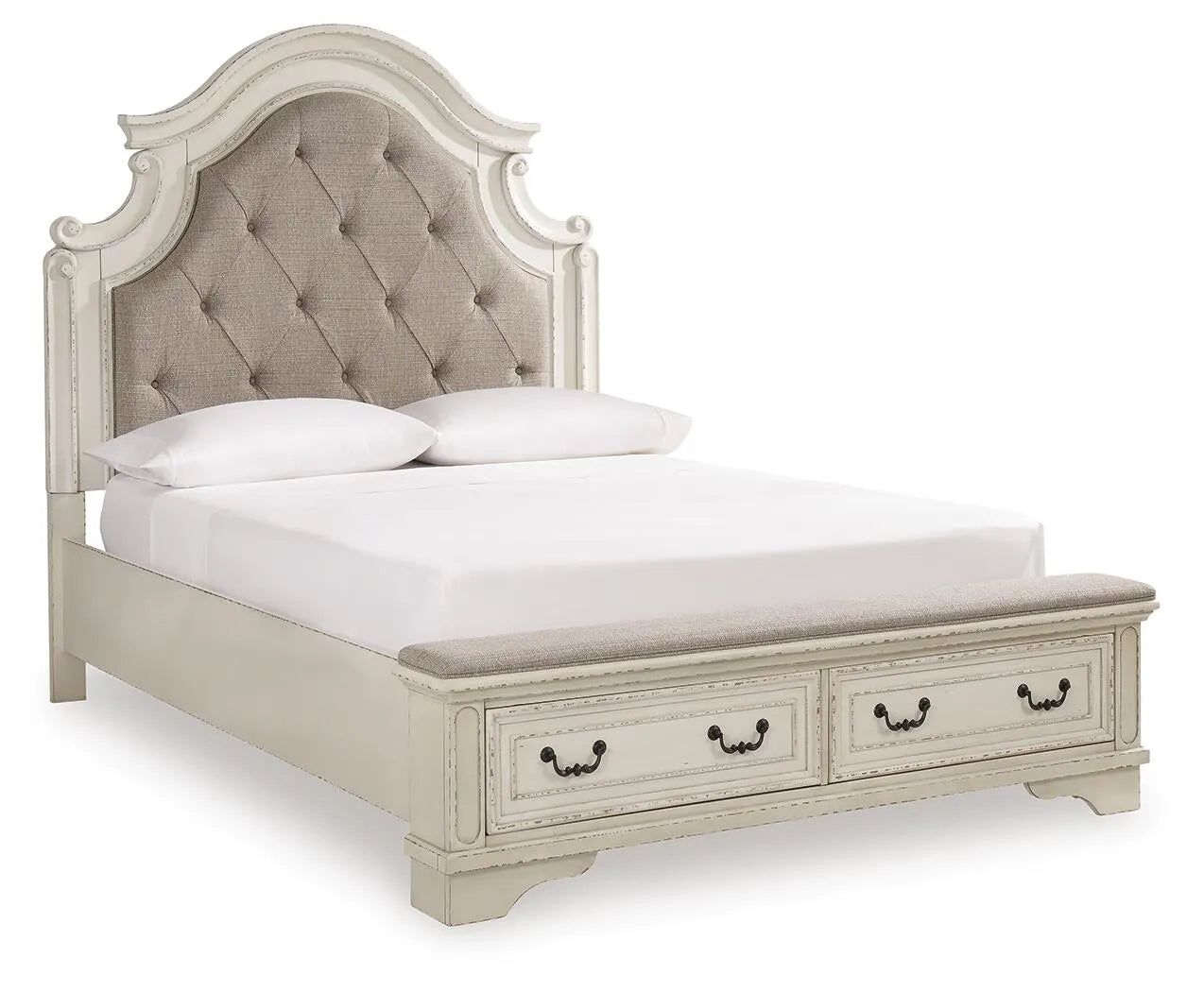 Cama de almacenamiento tapizada Queen Realyn