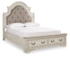 Cama de almacenamiento tapizada Queen Realyn