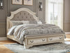 Cama de almacenamiento tapizada Queen Realyn