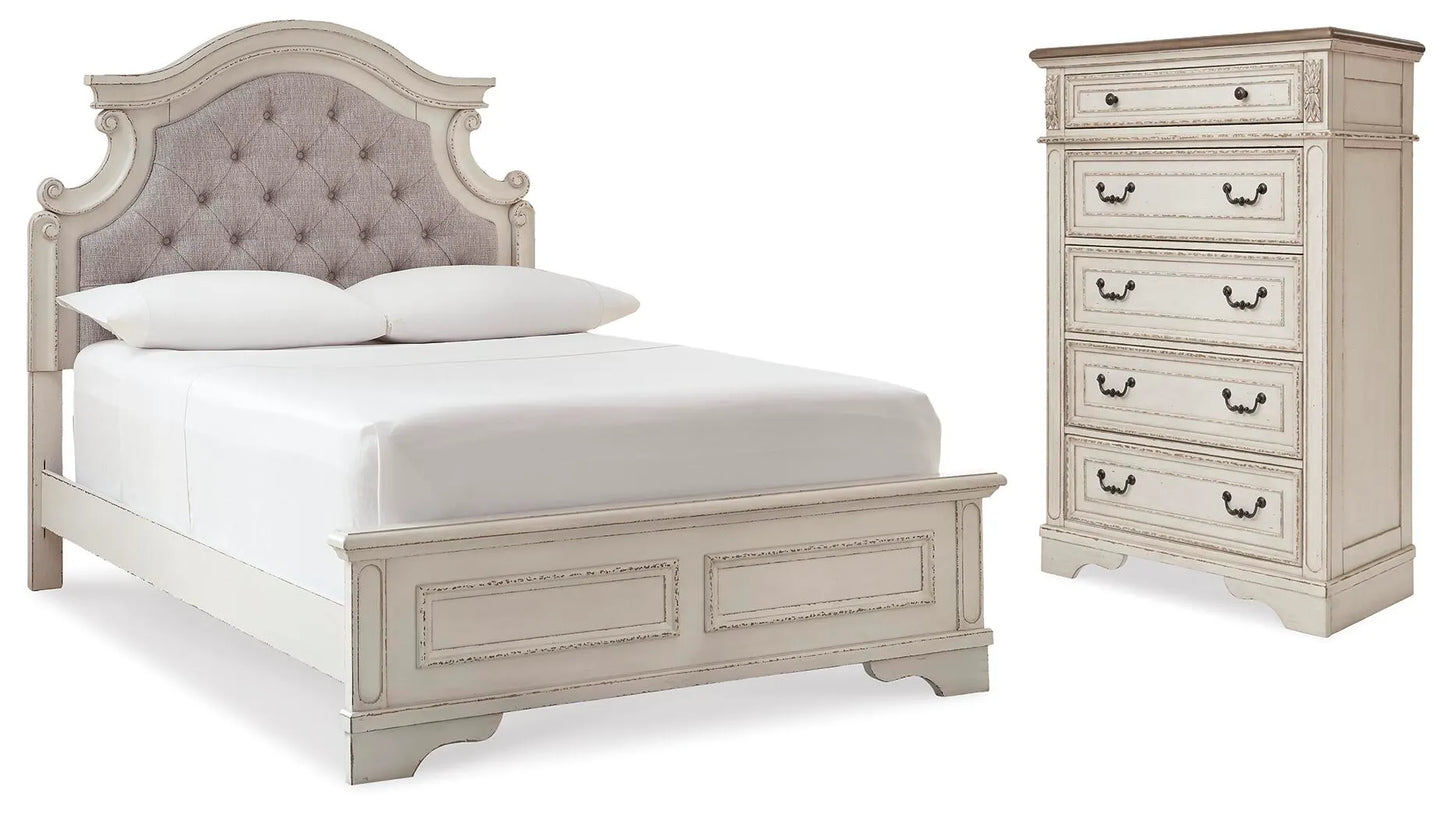 Cama con panel completo y cómoda Realyn