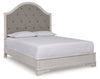 Cama tapizada tamaño Queen Blendon