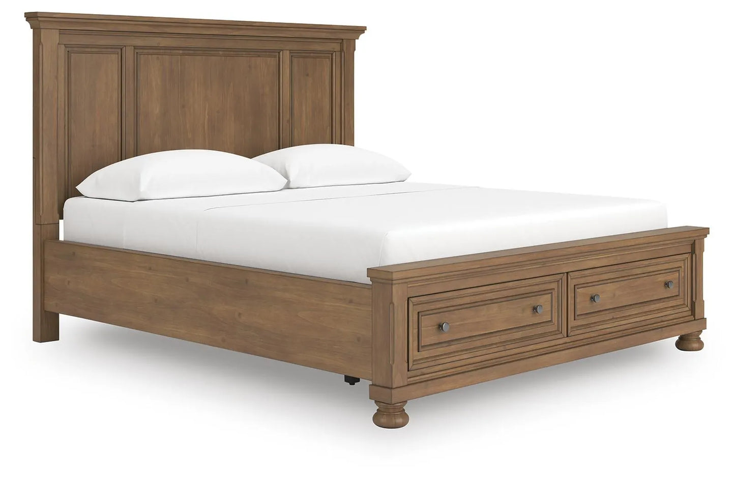 Cama Vandenmore tamaño California King con paneles y almacenaje