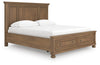 Cama Vandenmore tamaño California King con paneles y almacenaje