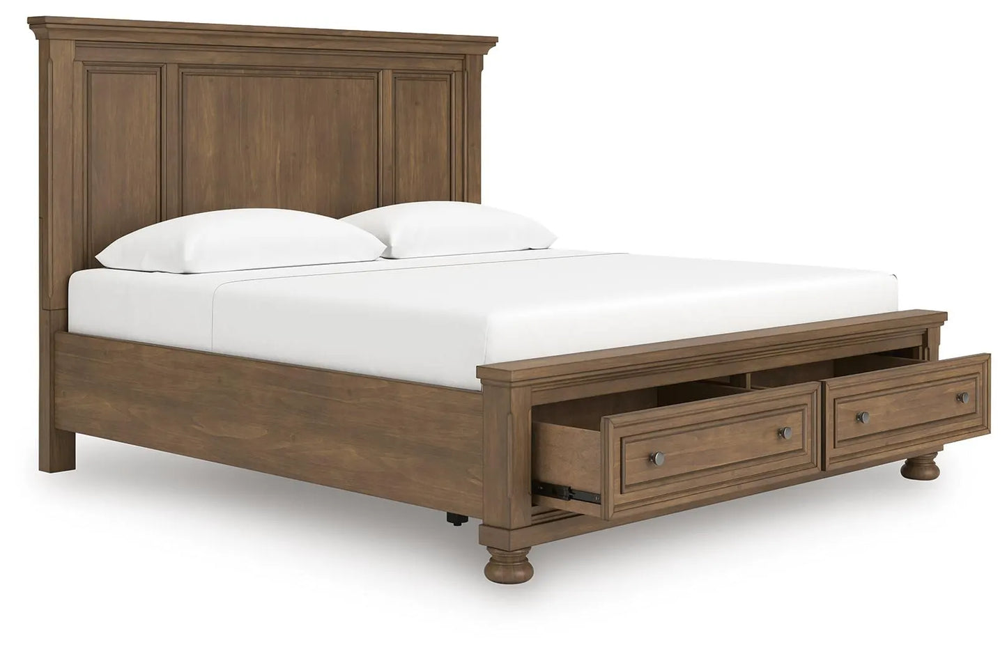 Cama King Vandenmore con Panel de Almacenamiento