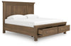 Cama King Vandenmore con Panel de Almacenamiento