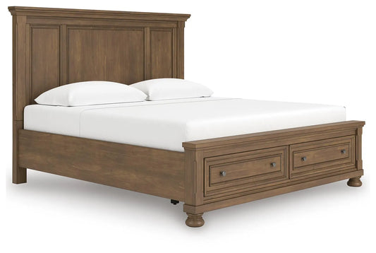 Cama King Vandenmore con Panel de Almacenamiento