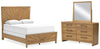 Cama, Tocador y Espejo Takston Queen Panel