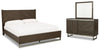 Cama con panel King, tocador y espejo Arkenton
