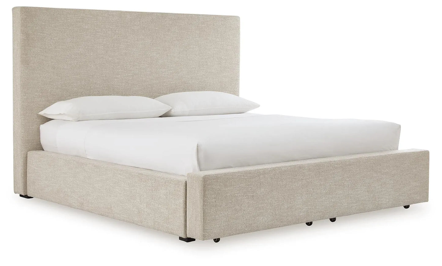 Cama de almacenamiento tapizada Kristiland California King