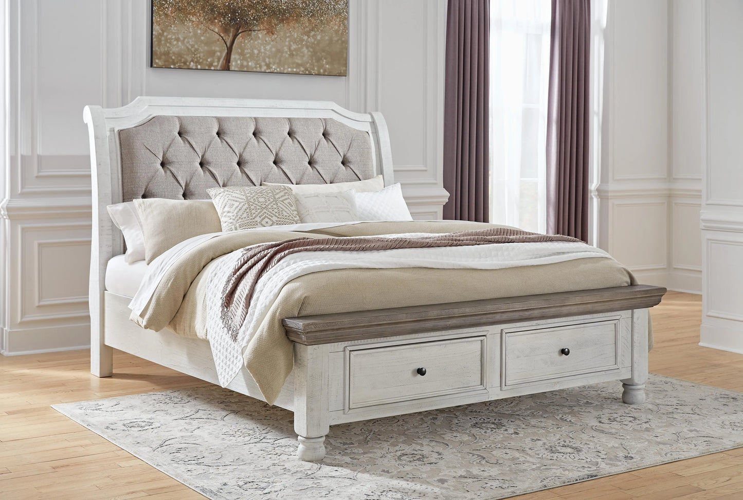 Cama trineo Queen Havalance con almacenamiento