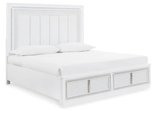Cama tapizada Chalanna King con almacenaje