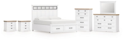 Paquete de dormitorio de 8 piezas