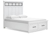 Cama Ashbryn Queen con panel de almacenaje