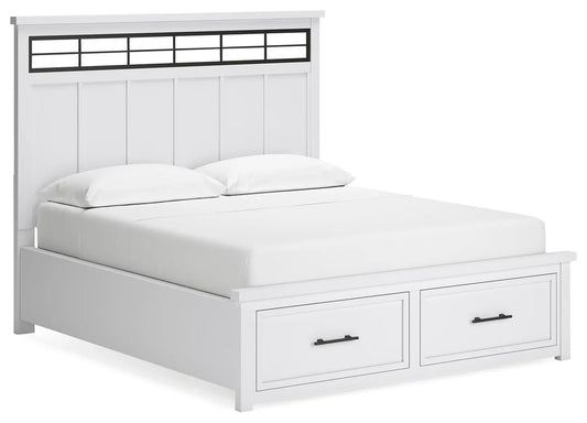 Cama Ashbryn California King de Panel con Almacenamiento