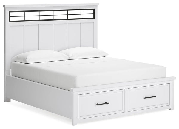 Cama Ashbryn California King de Panel con Almacenamiento