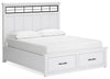 Cama Ashbryn California King de Panel con Almacenamiento