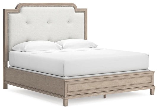 Jorlaina Cama tapizada King con panel