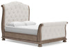 Cama trineo tapizada tamaño Queen Ardenfield