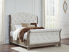 Cama trineo tapizada tamaño Queen Ardenfield