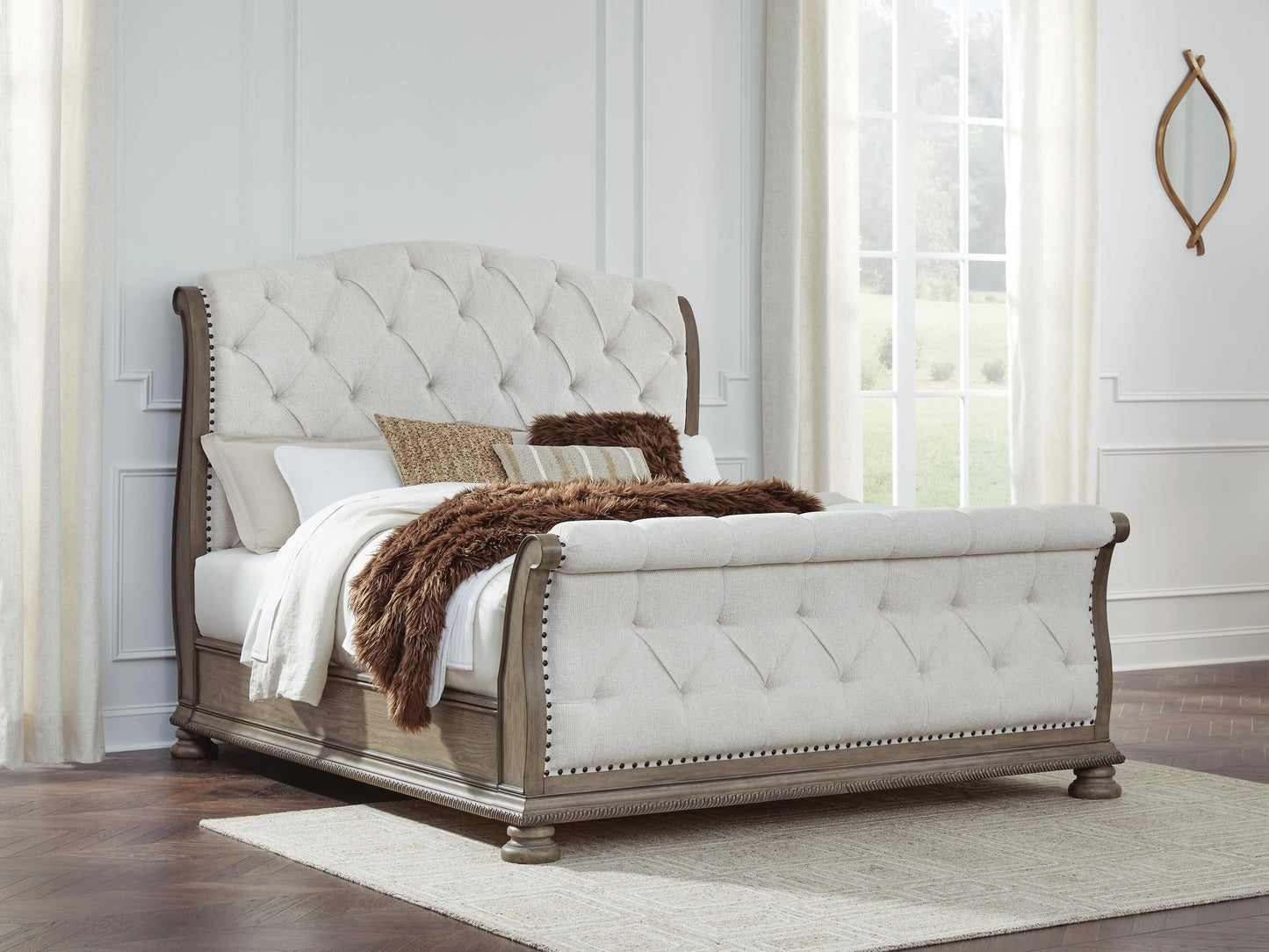 Cama trineo tapizada King Ardenfield