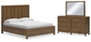 Cama con paneles, almacenaje, cómoda y espejo Cabalynn King