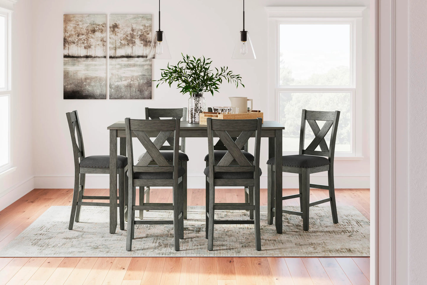 Caitbrook Counter Height Dining Table and Bar Stools (Set of 7)