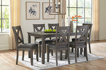 Mesa y sillas de comedor Caitbrook (juego de 7)