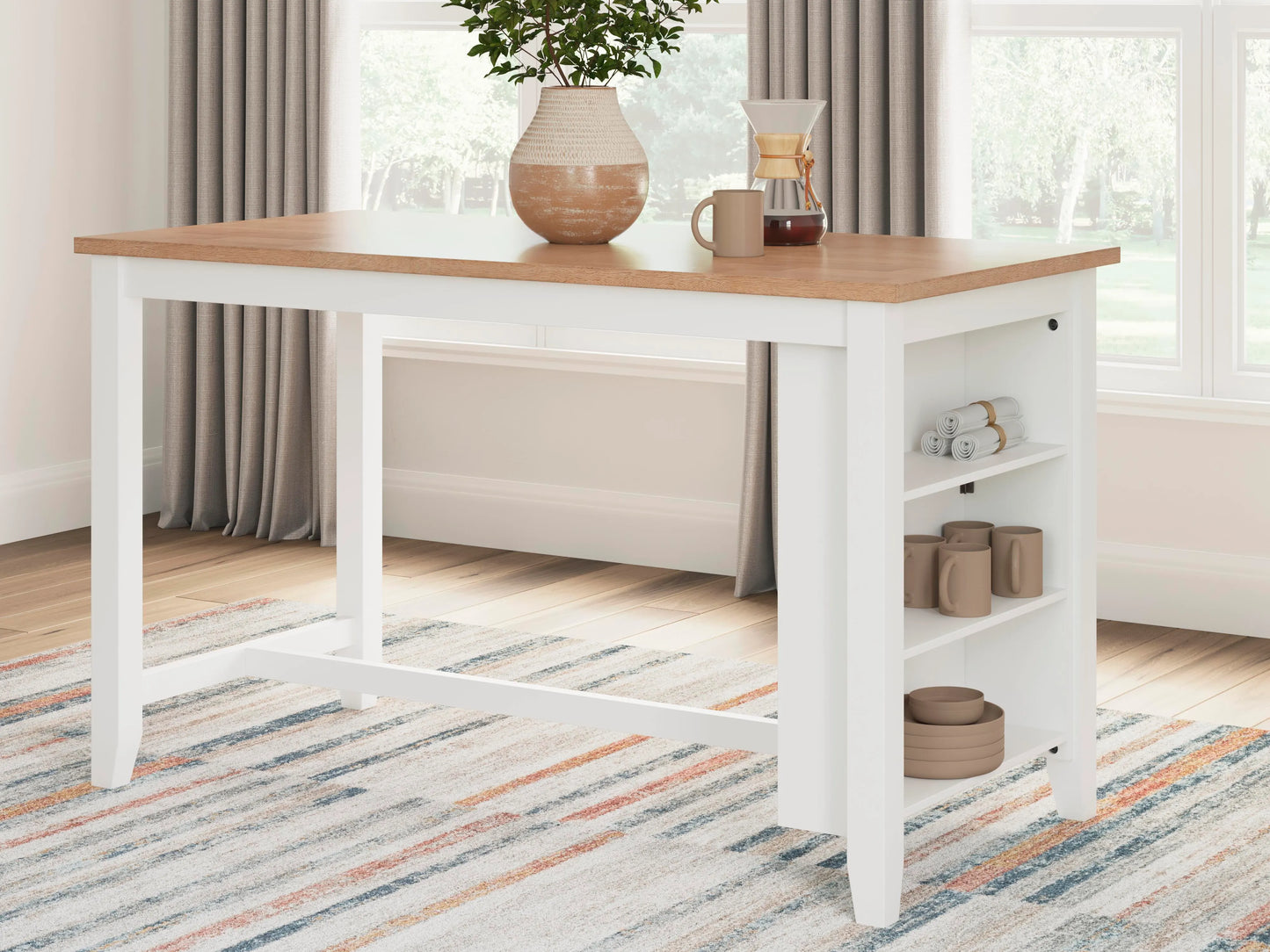 Mesa de comedor a la altura de la encimera Gesthaven