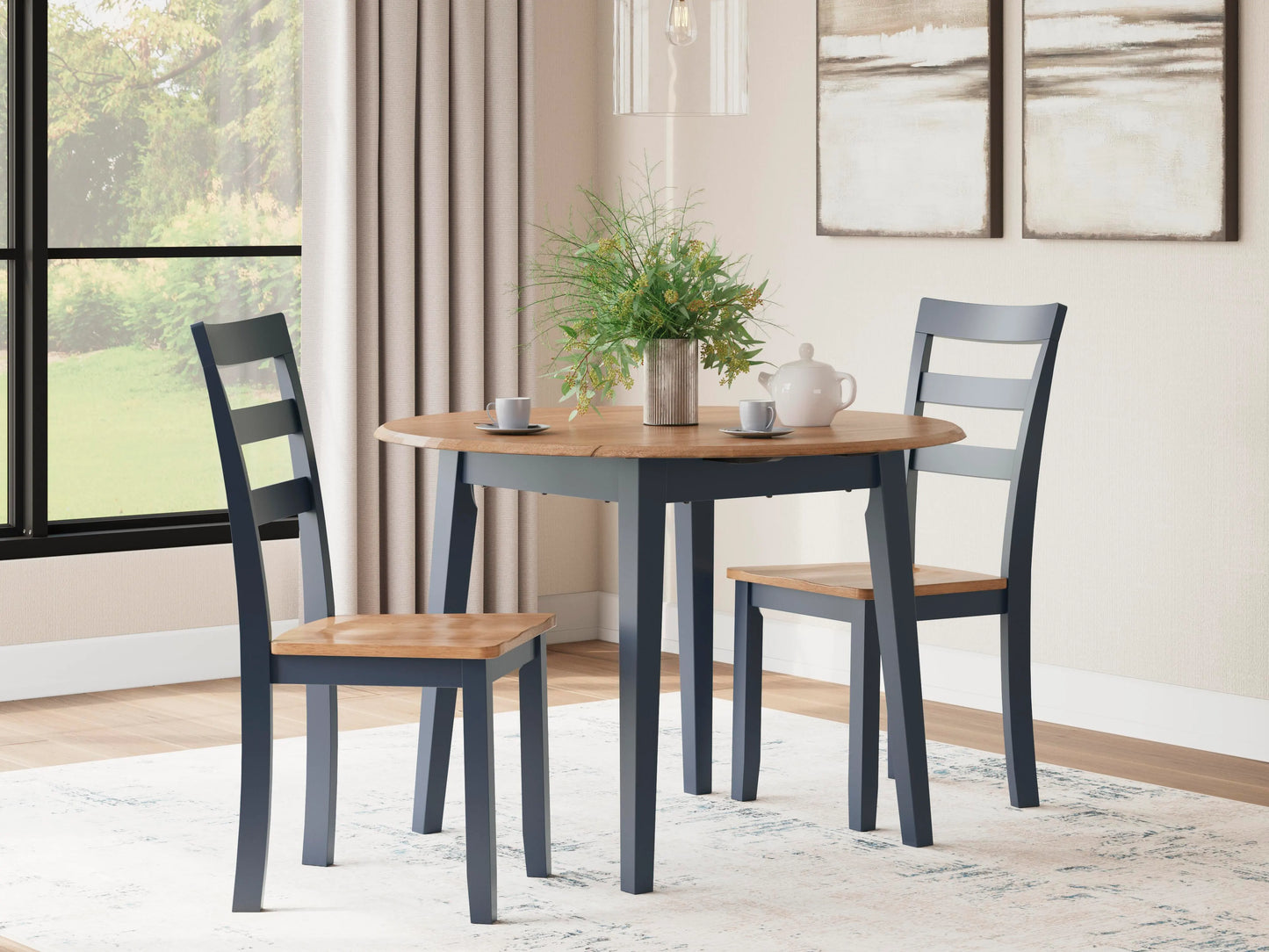 Mesa de comedor Gesthaven y 2 sillas