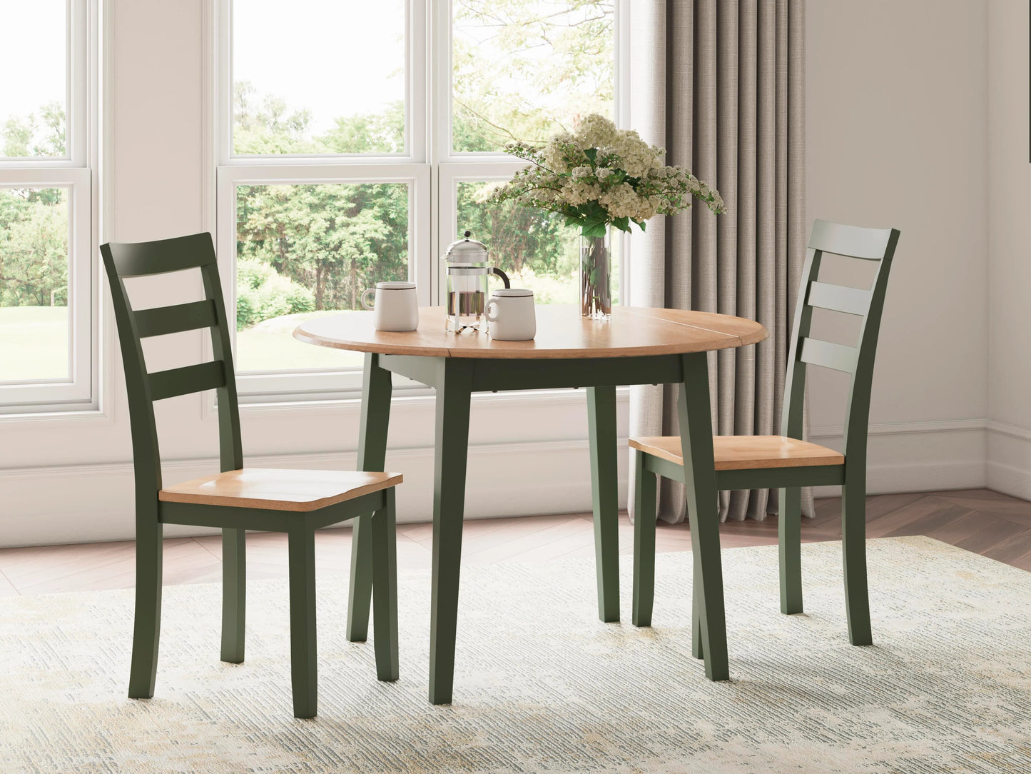 Mesa de comedor Gesthaven y 2 sillas