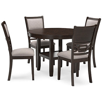 Mesa de comedor Langwest y 4 sillas (Juego de 5)