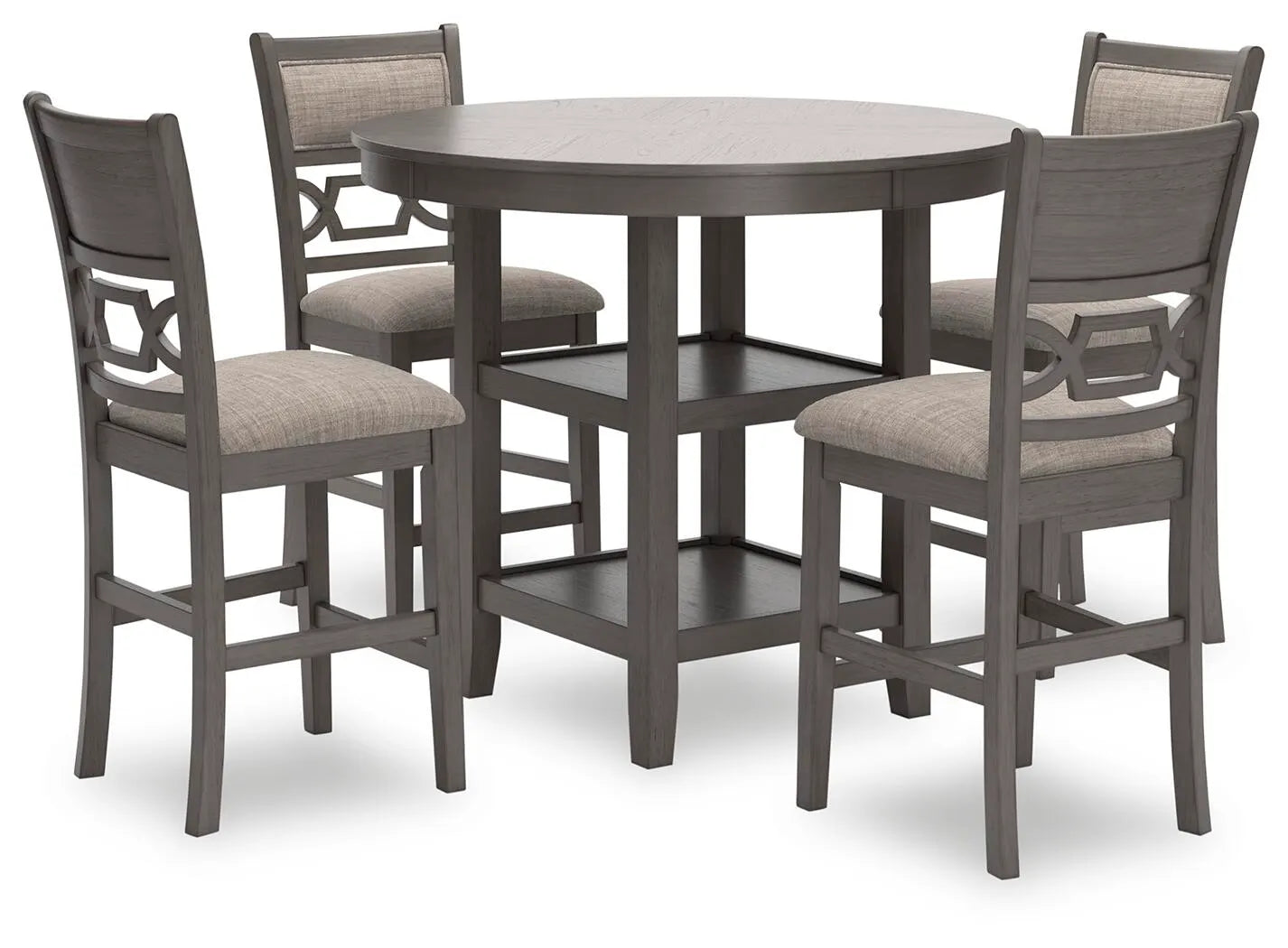 Mesa de comedor a altura de mostrador Wrenning y 4 taburetes (Set de 5)