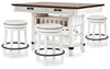 Mesa de comedor de altura de mostrador y 4 taburetes de bar Valebeck