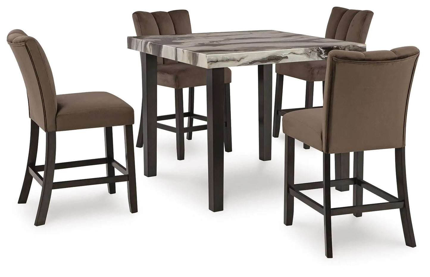 Mesa de comedor a la altura del mostrador y 4 taburetes de bar Jazmore