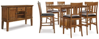 Juego de comedor de altura de mostrador de 8 piezas