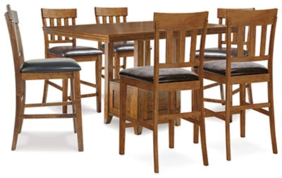 Paquete de comedor de altura de mostrador de 7 piezas