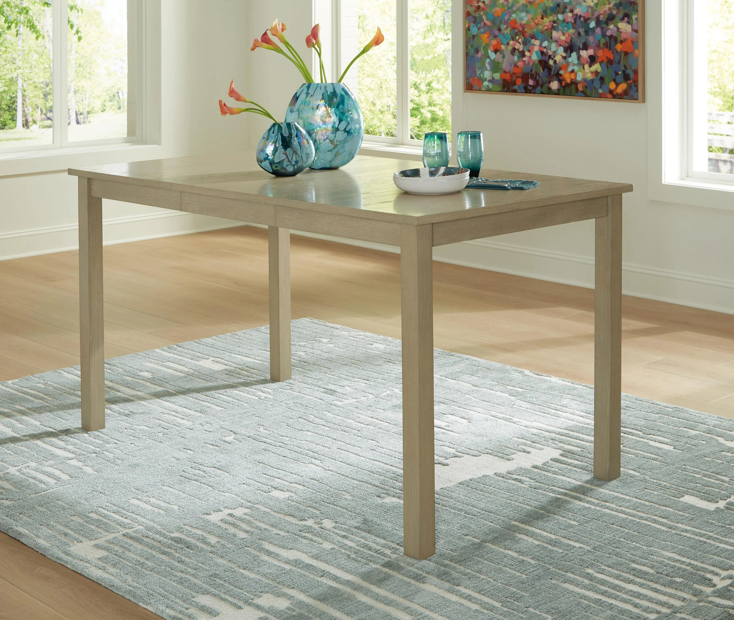 Mesa de comedor extensible a la altura del mostrador Calmoro