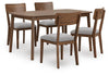 Mesa de comedor Lyncott y 4 sillas (Juego de 5)