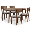 Mesa de comedor Lyncott y 4 sillas (Juego de 5)